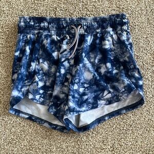 Athleta Girl blue tie dye shorts